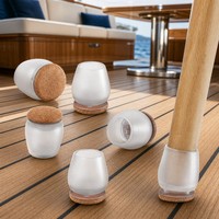 Protections de pieds de meubles en silicone anti-rayures, antidérapantes, réductrices de bruit pour pieds de table et de chaise de yacht