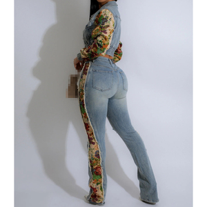 แจ็กเก็ตผ้ายีนส์หรูหราแฟชั่นใหม่สำหรับผู้หญิงเสื้อคลุมซักด้วยอารมณ์อินเทรนด์สบายๆสำหรับฤดูใบไม้ร่วงฤดูหนาว - Product Image 4