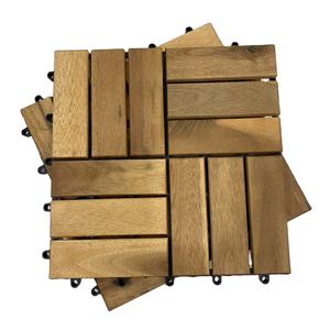 Tuiles d'extérieur en bois d'acacia du Vietnam, à emboîtement, antidérapantes, imperméables, design contemporain, finition mate huilée - Product Image 5