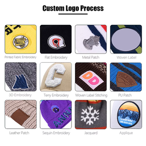 Gorro de punto de pescador con logotipo personalizado 2025, gorro cálido de invierno con calavera con puños para adultos y niños, diseño liso a la moda - Product Image 5