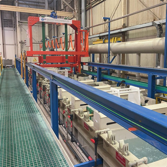 RST Galvanizing Line Automatic Gantry Type Barrel Metal Plating Machinery Zinc Nickel Electroplating Machine for Hinges Fastener