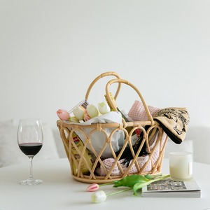 Cesta abierta de picnic familiar de ratán de alta tendencia, venta al por mayor, cestas minimalistas de camping en la playa al aire libre de alta calidad - Product Image 6