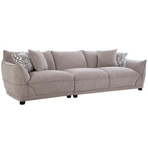 Canapé 4 places en tissu capitonné moderne et élégant avec des coussins généreux, confort intemporel pour les intérieurs élégants, en vente - Product Image 5