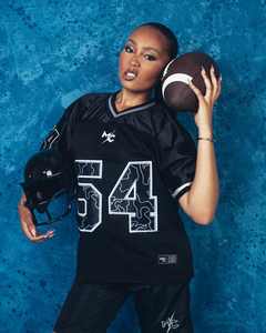 Mesh Jersey with nylon <b>shorts</b> for Adults Elegant V-Neck <b>Short</b> <b>Sleeve</b> Loose Oversized Design for American Football Wear - Product Image 5