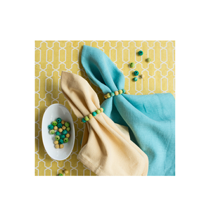 Rond de serviette en bois porte-serviettes perlé de luxe fête mariage noël vaisselle de table et utilisation au meilleur prix - Product Image 3