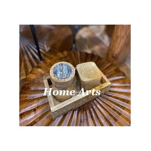 Brûleur de Bakhoor en bois de conception avantageuse avec la boîte et le plateau Mabkhar - Product Image 3