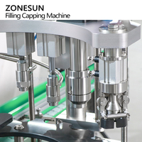 Machine de remplissage, de scellement et de bouchage automatique ZONESUN ZS-QW1600 pour peinture aérosol, crème solaire, tonique pour la peau, canettes métalliques, bouteilles, liquides et gaz