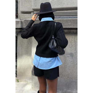 Suéter Casual de Punto 1374 con Ribete de Popelina y Mezclilla - Product Image 3