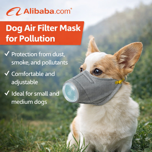 Máscara Respiratoria Ajustable para Perros PM2.5, Transpirable, Reutilizable, con Filtro <span class=keywords><strong>de</strong></span> Aire, <span class=keywords><strong>Bozal</strong></span> Anti-Smog y Protección contra el Polvo para Mascotas al Aire Libre - Product Image 1