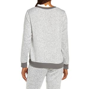 Sudaderas largas de algodón liso para mujer, sudadera de lana con hombros caídos Unisex, sudadera personalizada para mujer, Sudadera de cuello redondo - Product Image 4