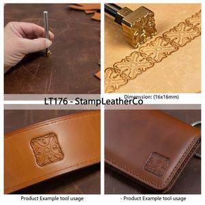 Sello de cuero con borde adornado LT176 16x16mm (5/8 \ "X 5/8 \") para manualidades de bordes de cuero adornados - Product Image 1
