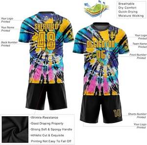 Uniforme de fútbol profesional para niños Último diseño 100% Poliéster Calidad Premium Color sólido Conjuntos de nuevo estilo-Servicio OEM disponible - Product Image 3