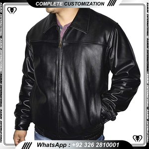 2024 Men PU <b>Leather</b> <b>Winter</b> Stand Collar <b>Jacket</b> OEM Service Wholesale Manufacturer - Product Image 5