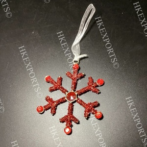 Vente en gros d'ornements suspendus uniques en perles multicolores fabriqués à la main pour les décorations de Noël de l'arbre de Noël - Product Image 4