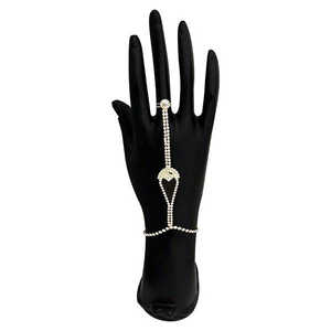 Tip Top Fashions 1502394A Hand Harness Austrian Stone and Gold Plated Fine <b>Beaded</b> <b>Bracelets</b> - Product Image 1