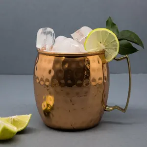 Vaso de Agua de Cobre Puro con Acabado de Lujo, Vaso de Cobre Martillado para Uso Diario, Disponible a Precio de Mayoreo - Product Image 1