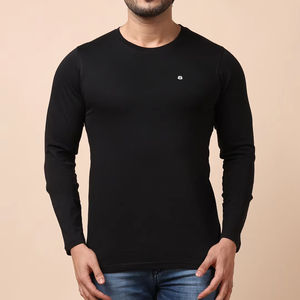 100% algodón negro para hombre para Polo camiseta de moda patrón sólido manga corta suave cómodo ajuste Regular personalizable imprimible - Product Image 1