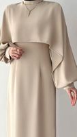 Vente en gros d'Abaya Hijab en soie indienne de luxe, élégante, anti-rides, faite à la main, à manches longues, pour femmes