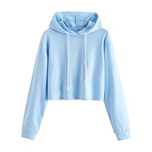 Sweat à capuche en coton pour femmes avec logo personnalisé broderie OEM taille XS motif imprimé le plus vendu option grande taille - Product Image 1