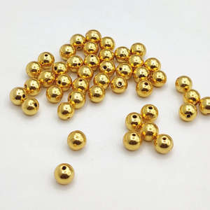 6mm Round Spacer Beads DIY Jewelry Making Supplies Gold Silver Rose Gold Black Plated Copper Beads Bag Packed 3mm Size - Product Image 1