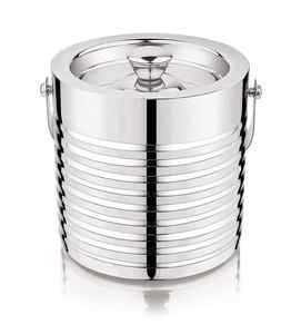 ถังน้ำแข็งโลหะเก็บความเย็นผนังสองชั้นขนาดเล็กถังเบียร์ไวน์สแตนเลสถังน้ำแข็งแชมเปญพร้อมฝาปิด - Product Image 1