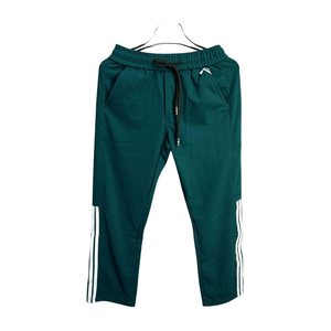 Pantalon de style urbain en tricot de microfibre de polyester 100% pour hommes, logo personnalisable, taille avant plate, panneau latéral contrasté, approvisionnement ODM - Product Image 1