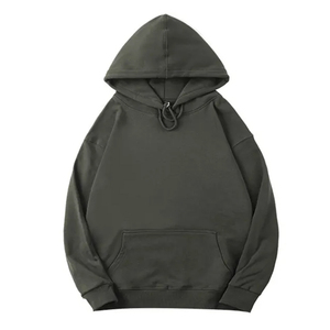 Sweatshirts et sweatshirts à capuche pour hommes 100% coton épais de luxe de qualité thermique poids lourd surdimensionné Gym impression personnalisée logo - Product Image 3