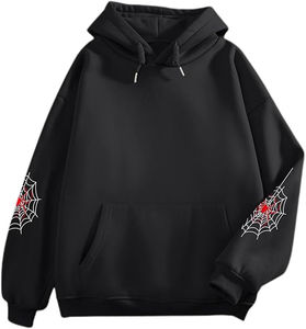 Nueva Sudadera con Capucha Corta de Felpa Francesa de 500 g/m², Personalizada, Estilo Urbano, con Pedrería, Lavado Ácido Decolorado al Sol, Parches Bordados y Cremallera para Hombre - Product Image 2