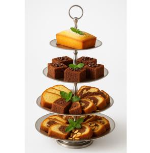 El soporte decorativo para pasteles de metal dorado agrega un toque de lujo a sus exhibiciones de cupcakes en bodas, fiestas o eventos especiales - Product Image 6