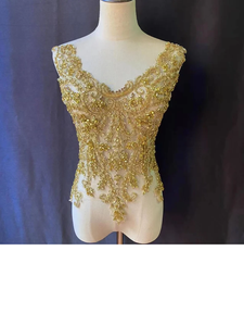 แผ่นปักลูกปัดคริสตัลพลอยเทียมสำหรับชุดแต่งงานและผ้าเย็บติดพลอยเทียมรูปดอกไม้3D ทำด้วยมือ - Product Image 6