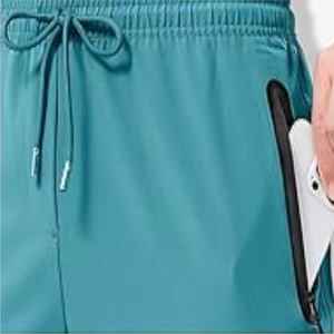 Pantalones de hombre ajustados con cordón y cintura elástica, informales, para exteriores, con múltiples bolsillos, ligeros - Product Image 6