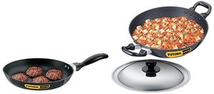 Kadhai en acier inoxydable de qualité supérieure pour la friture profonde avec des poignées solides et une surface résistante aux rayures pour une cuisson sûre et facile - Product Image 2