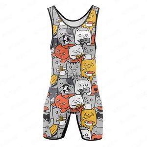 Singlets de lutte hommes puissance ascenseur haltérophilie hommes Singlet combinaison de lutte - Product Image 4