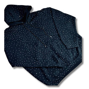 Nouveaux sweats à capuche pour hommes élégants, lavés à l'acide, brodés, 100% coton molletonné, entièrement ornés de strass 3MM, personnalisés, à manches longues, cousus - Product Image 4