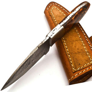 Couteau de chasse et de camping à lame fixe en acier inoxydable personnalisable, manche en résine, lavable au lave-vaisselle, écologique, de haute qualité - Product Image 2