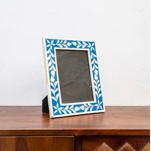 Vente à chaud Cadre photo moderne de luxe avec bordure en os blanc Bois de teck personnalisé en gros avec incrustation de bois de style classique - Product Image 4