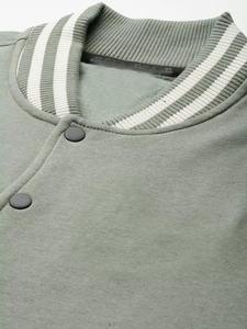 Chaqueta Universitaria de Béisbol Clásica y Moderna con Cuello de Solapa y Manga Larga, Chaqueta Bomber Lisa Extra Grande Personalizada para Hombre - Product Image 4