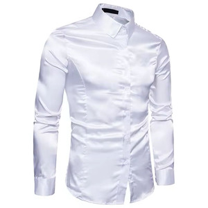 เสื้อเชิ้ตทักซิโด้แขนยาวผู้ชาย ผ้าถักระบายอากาศ สีตามสั่ง จากโรงงานโดยตรง - สินค้าขายดีสำหรับงานเลี้ยงอย่างเป็นทางการ - Product Image 2