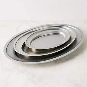 Plateau de service moderne en acier inoxydable pour la présentation élégante des aliments dans les hôtels de mariage et les occasions formelles - Product Image 4