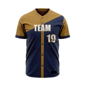 OEM Sublimated Best Baseball & Softball Short Sleeves Wear All Over Print Custom Baseball Jersey With Custom Logo