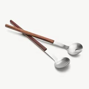 Servidor de Ensalada para Servir la Ensalada, Chapado en Oro Mate, Nuevo Cubertería de Metal Plano - Product Image 5