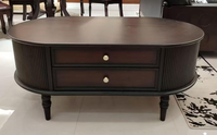 Ensemble de canapés en cuir et bois massif de style américain du milieu du siècle, meubles de salon rétro vintage GBD01