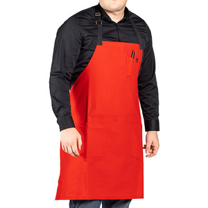 Custom Durable Cotton Canvas Cross Back <b>Apron</b> with Pockets Kitchen Cooking Baking Bib <b>Apron</b> <b>for</b> Women and <b>Men</b> - Product Image 2