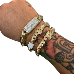 Bracelet cubain plaqué or 6 mm serti de moissanite glacée Hip Hop, bijoux personnalisés pour hommes, fournisseurs indiens, anniversaire - Product Image 1