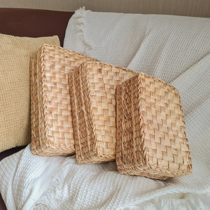 High Quality Set of 3 Natural Water Hyacinth Storage <b>Basket</b> Water Hyacinth <b>Basket</b> <b>for</b> Home and Storage Handmade From Vietnam - Product Image 3