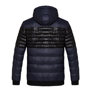 Chaqueta acolchada para exteriores de poliéster negro personalizada Unisex para hombre, impermeable, con cierre de cremallera, cuello de oveja, transpirable, informal - Product Image 2