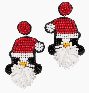 Cuentas de semillas Pendientes de gota de Navidad Diseño único Cuentas de semillas Pendientes de gota de Navidad Patrones de pendientes de vacaciones con cuentas - Product Image 6