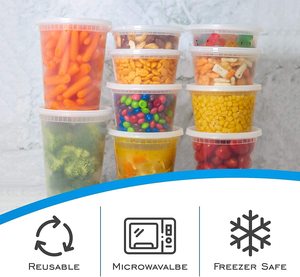 Dùng một lần microwavable 32oz 32 ounce kín leakproof nhựa Deli <span class=keywords><strong>container</strong></span> với nắp lõm rõ ràng takeout <span class=keywords><strong>container</strong></span> thực phẩm - Product Image 4