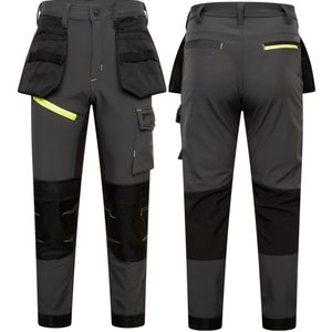 กางเกงคาร์โก้ทรงตรงเอวสูงสำหรับผู้ชาย ยอดนิยม ระบายอากาศได้ดี น้ำหนักเบา ดีไซน์กระเป๋าหลายช่อง สไตล์ทหาร เหมาะสำหรับทำงาน - Product Image 1