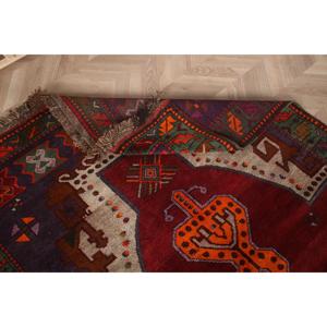 พรมวิ่งสไตล์ตุรกี ขนาด 5x13.3 ฟุต สีแดงส้มไล่เฉด ทำจากขนสัตว์ - Product Image 5